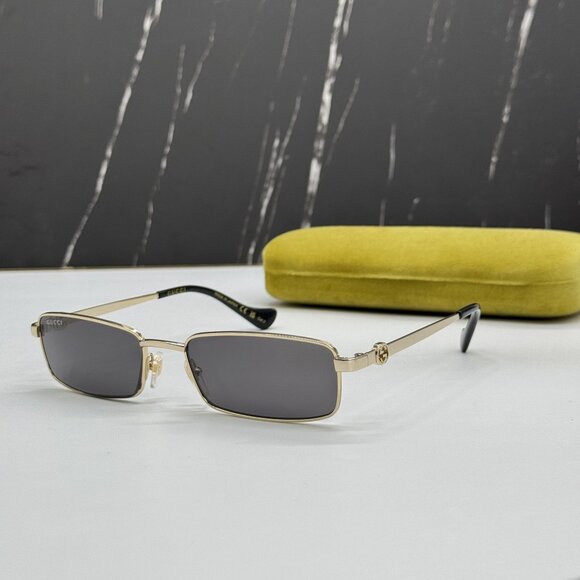 NEW GUCCI GG1600S 001 GOLD/GRAY WOMEN SUNGLASSES GUCCI Buy Gucci GG1600S 001 56 Sunglasses Gold Gray at best price  main image 3